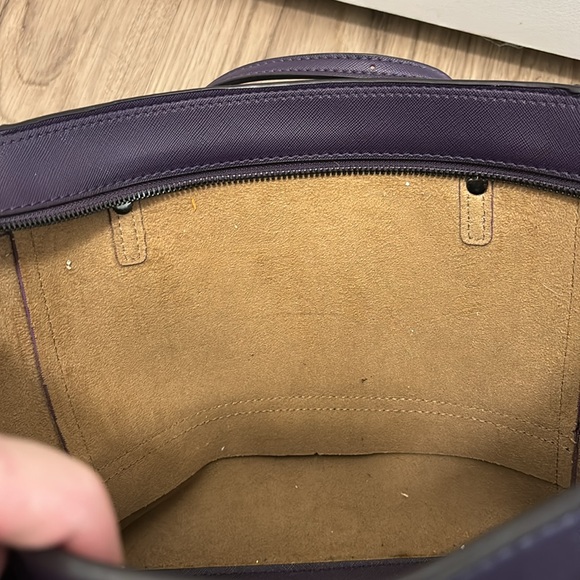 Dark Purple Guess Purse with Keychain, Amazing Condition - Picture 6 of 6